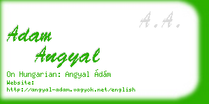 adam angyal business card