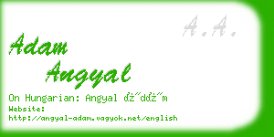 adam angyal business card
